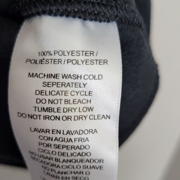 Tommy Hilfiger Sport BLACK Fleece Full Zip Sleeveless Vest Jacket Small - Picture 3 of 5